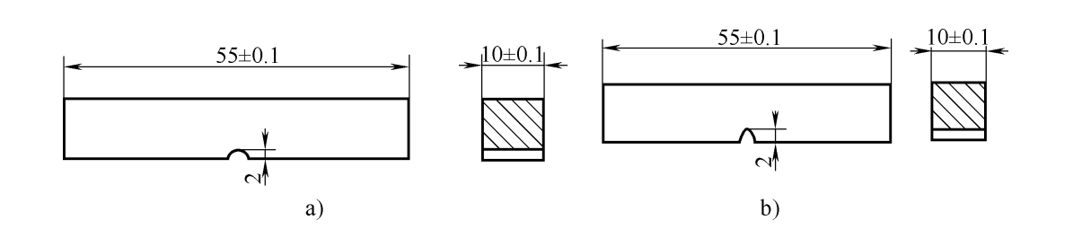 冲击试验缺口和尺寸